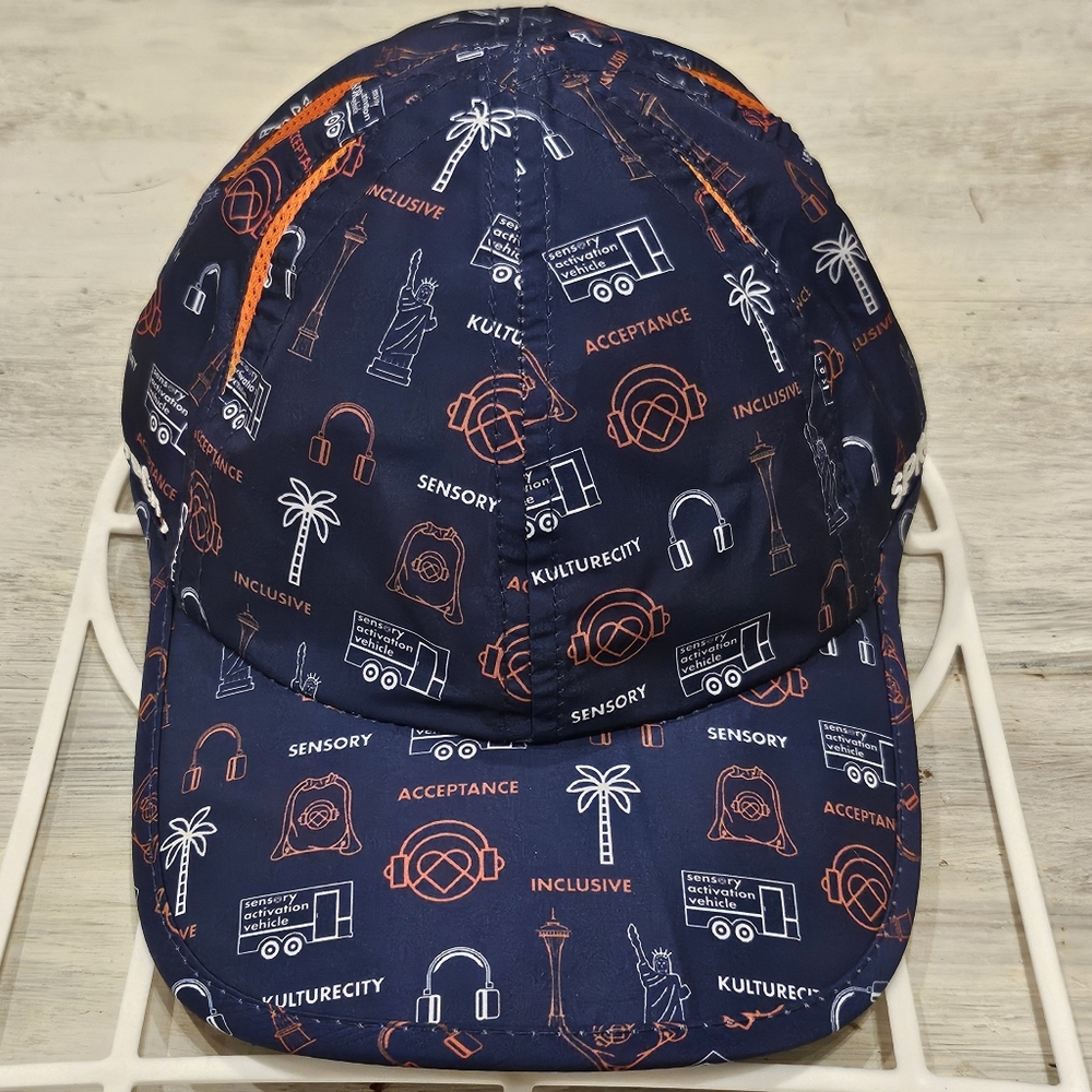 NWT SPRINTS Lightweight Running Hat - Unisex OSFM - Kulture City All-Over Print